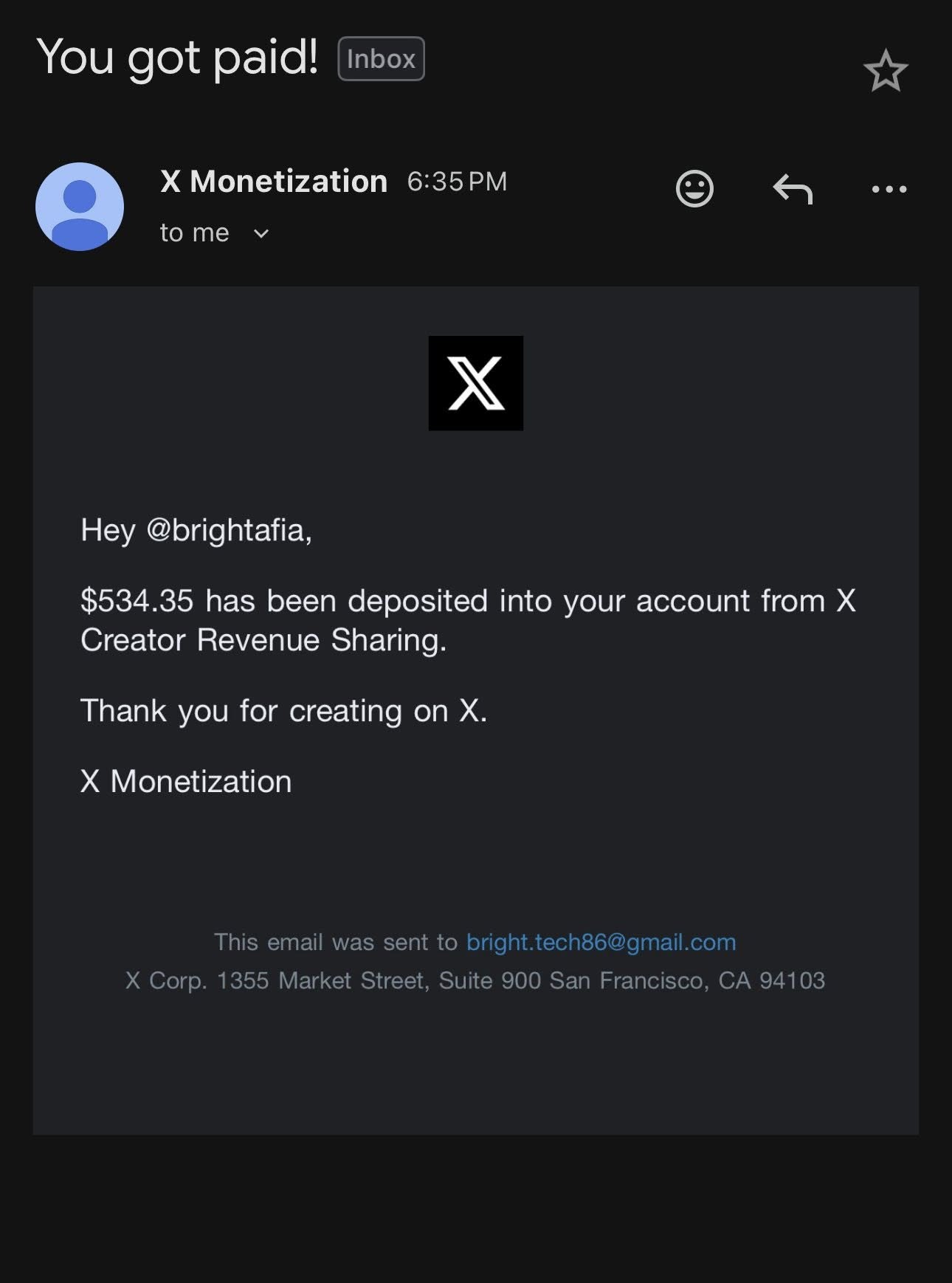 X earnings screenshot 9